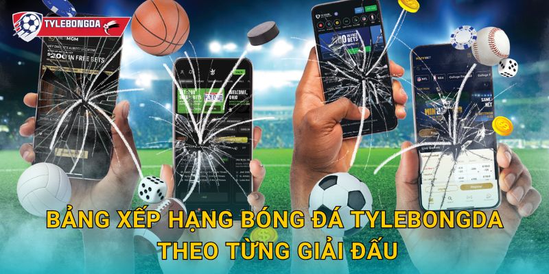 Bảng xếp hạng bóng đá Tylebongda theo từng giải đấu
